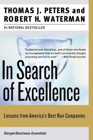 In Search of Excellence by Tom Peters & Robert Waterman book cover