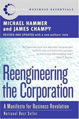 Reengineering the Corporation by Michael Hammer & James Champy book cover