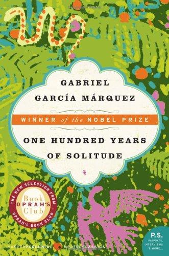 One Hundred Years of Solitude by Gabriel Garcia Marquez book cover