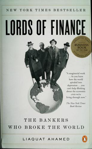 Lords of Finance by Liaquat Ahamed book cover