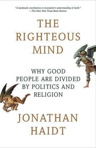 The Righteous Mind by Jonathan Haidt book cover