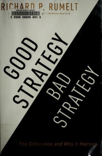 Good Strategy Bad Strategy by Richard Rumelt book cover