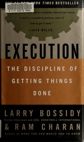 Execution by Larry Bossidy & Ram Charan book cover