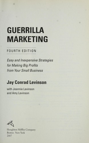 Guerilla Marketing by Jay Conrad Levinson book cover