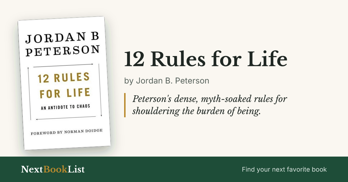 12 Rules for Life by Jordan B. Peterson: book review and summary