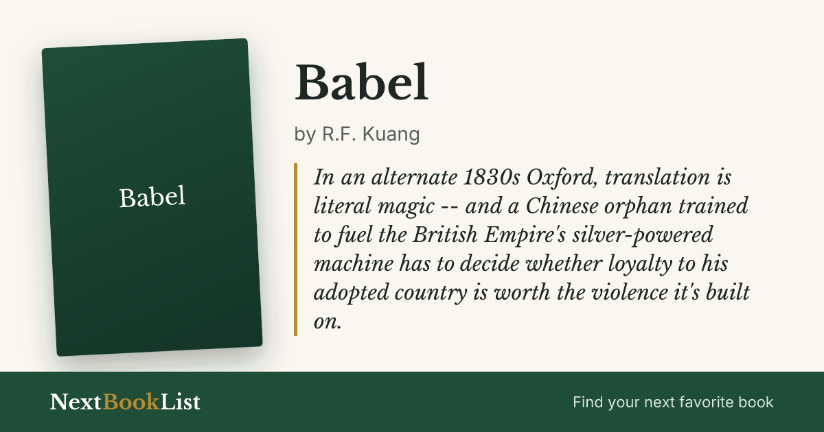 Babel by R.F. Kuang: book review and summary