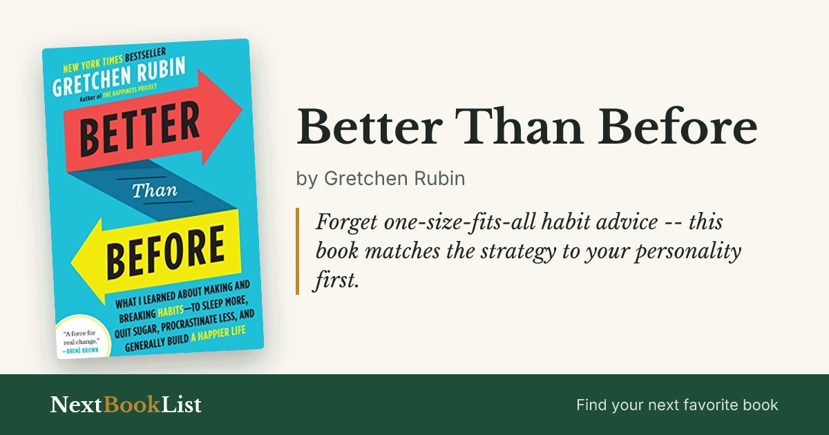 Better Than Before by Gretchen Rubin: book review and summary