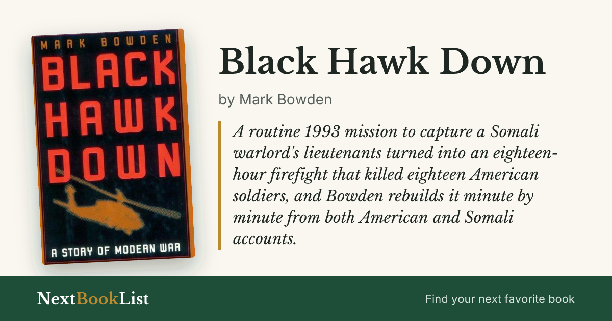 Black Hawk Down by Mark Bowden: book review and summary
