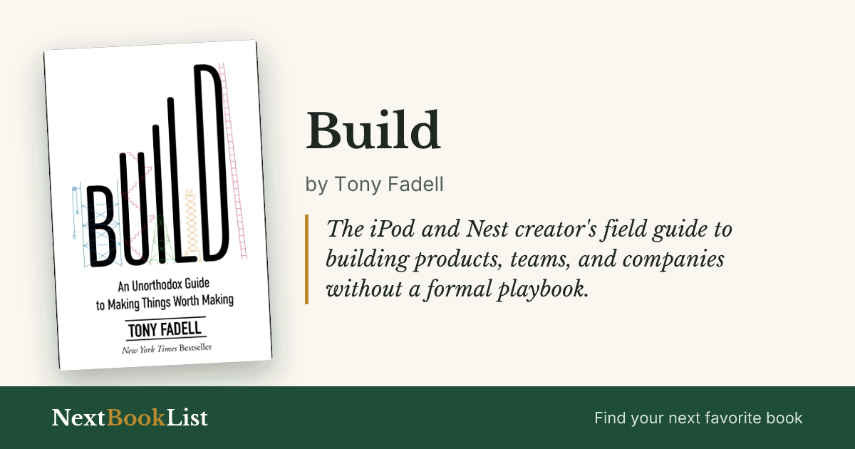 Build by Tony Fadell: book review and summary