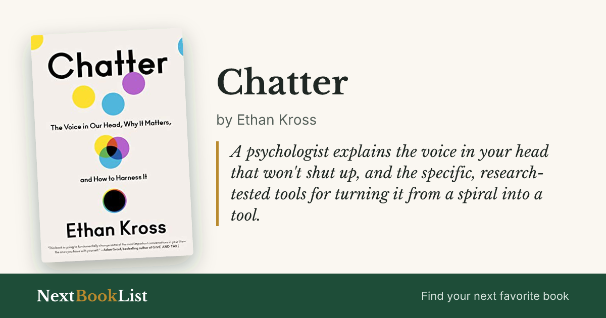 Chatter by Ethan Kross: book review and summary