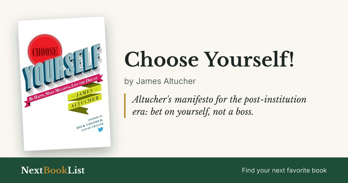 Choose Yourself! by James Altucher: book review and summary