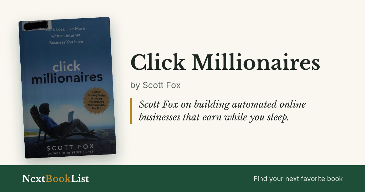 Click Millionaires by Scott Fox: book review and summary