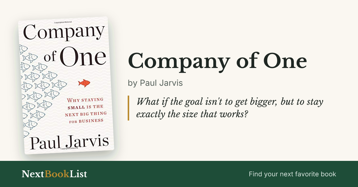 Company of One by Paul Jarvis: book review and summary
