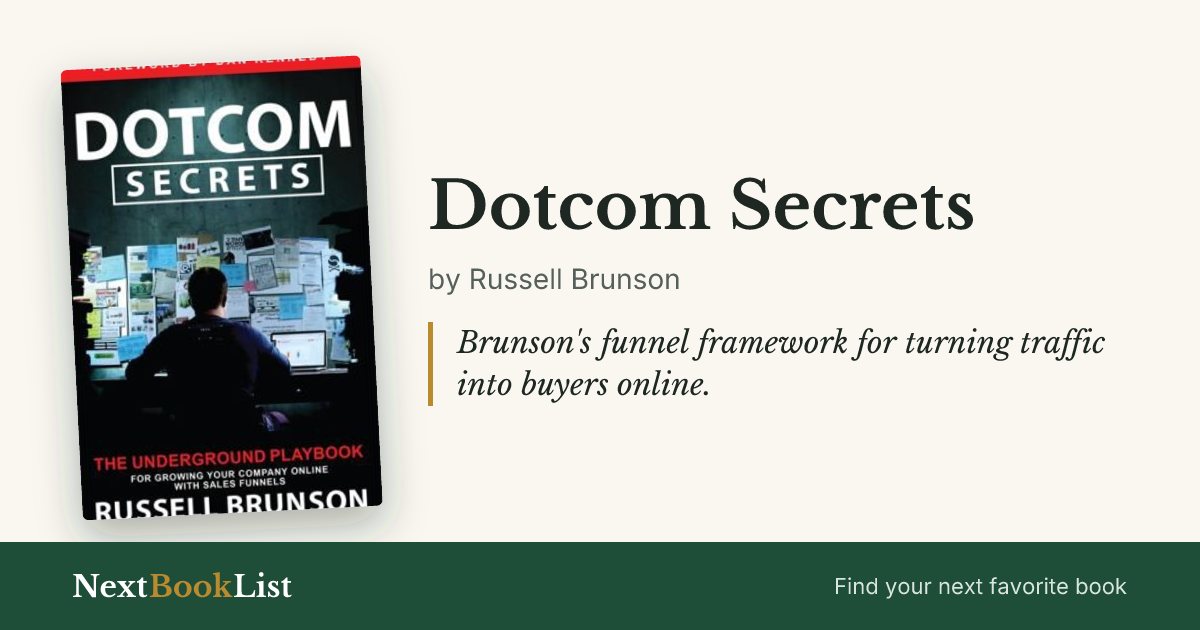 Dotcom Secrets by Russell Brunson: book review and summary