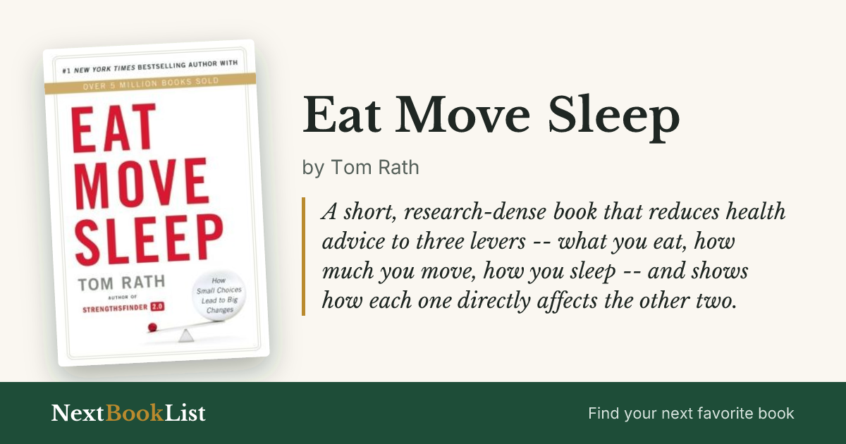 Eat Move Sleep by Tom Rath: book review and summary