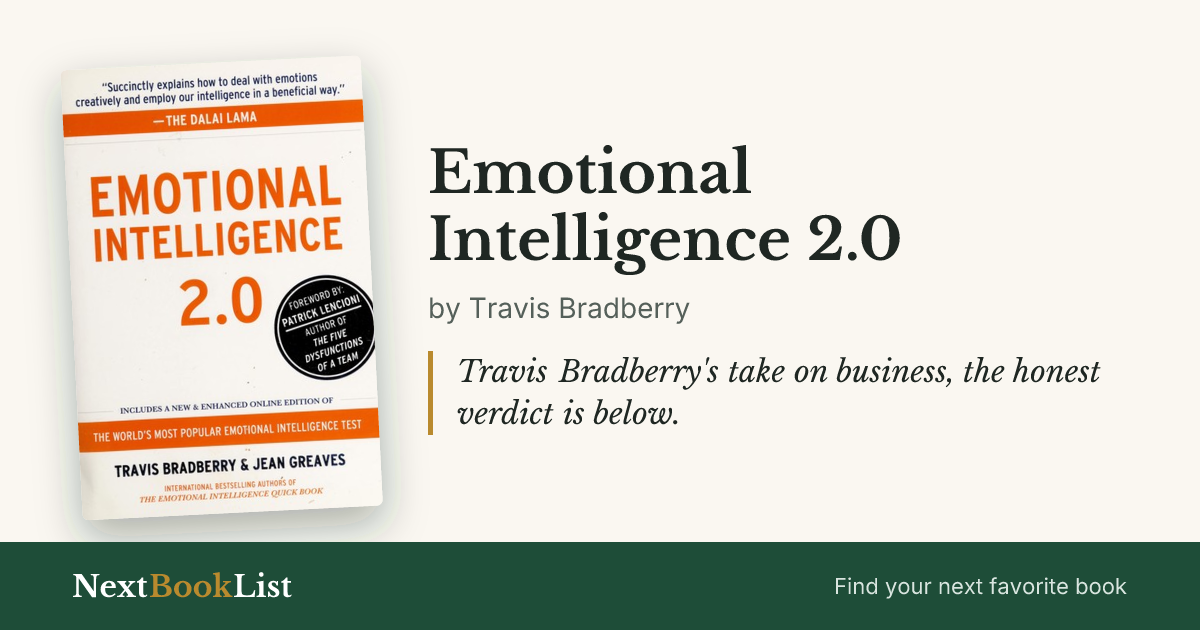 Emotional Intelligence 2.0 by Travis Bradberry: book review and summary
