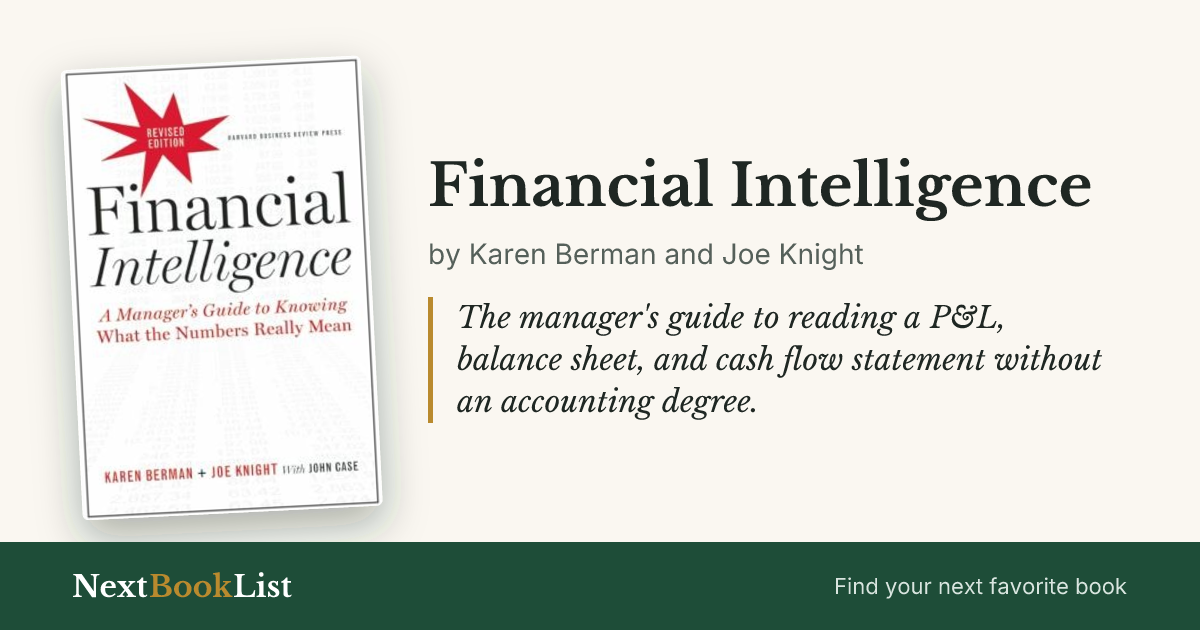 Financial Intelligence by Karen Berman and Joe Knight: book review and summary