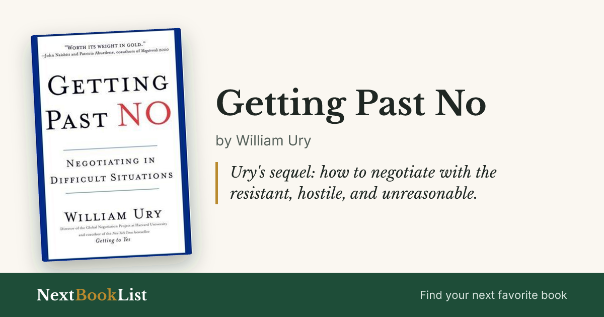 Getting Past No by William Ury: book review and summary