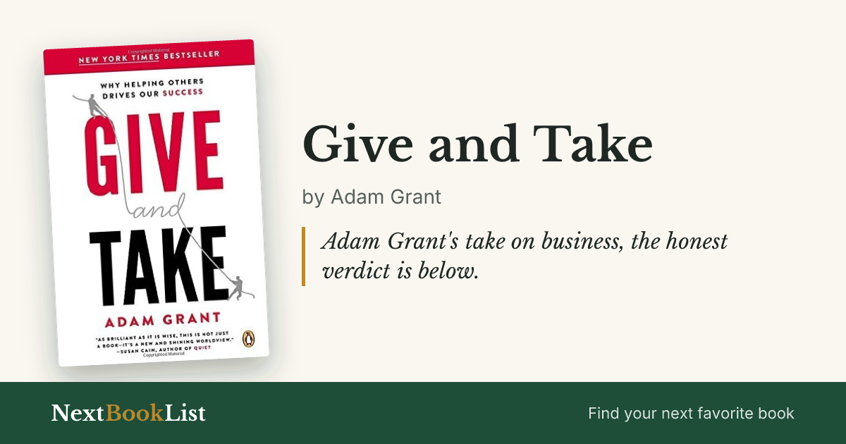 Give and Take by Adam Grant: book review and summary