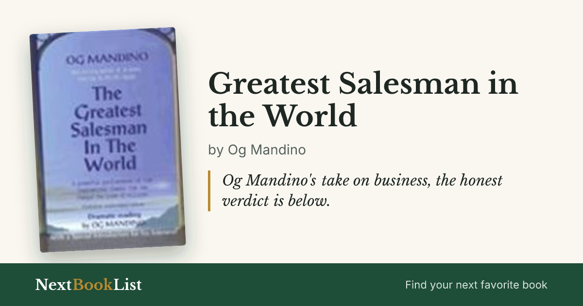 Greatest Salesman in the World by Og Mandino: book review and summary