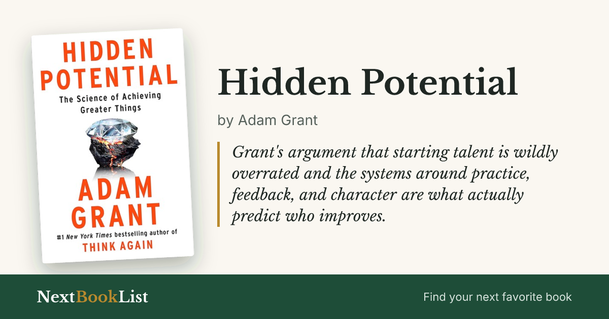 Hidden Potential by Adam Grant: book review and summary