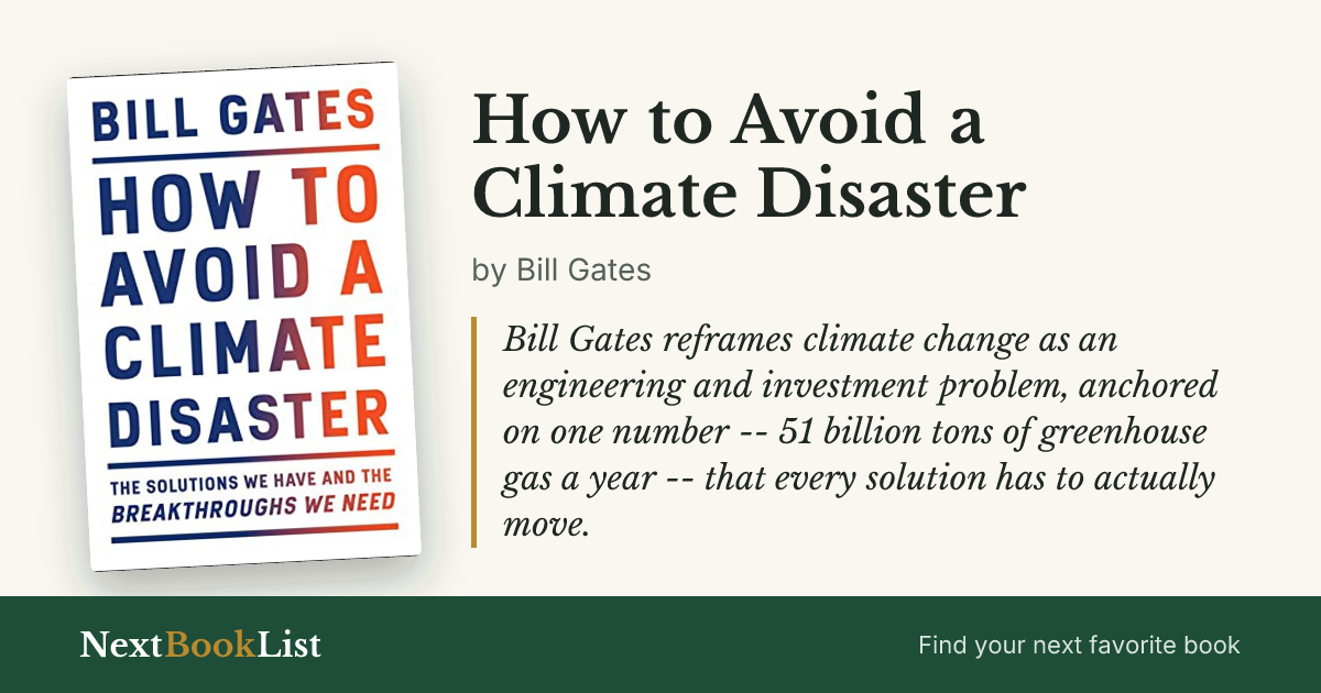 How to Avoid a Climate Disaster by Bill Gates: book review and summary
