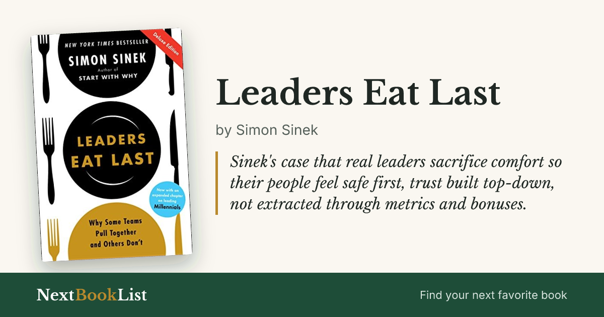 Leaders Eat Last by Simon Sinek: book review and summary