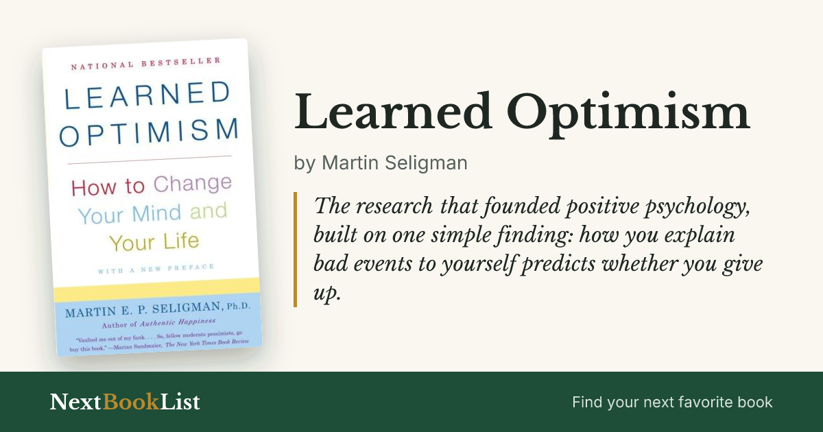 Learned Optimism by Martin Seligman: book review and summary