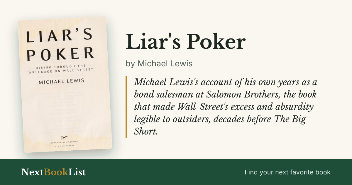 Liar's Poker by Michael Lewis: book review and summary