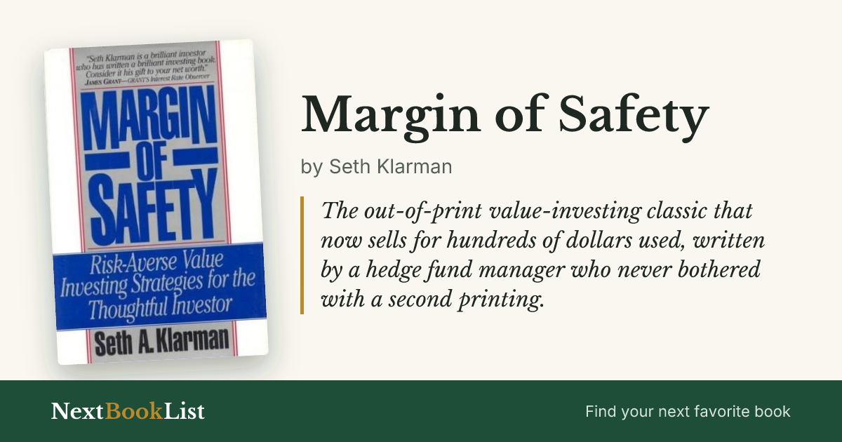 Margin of Safety by Seth Klarman: book review and summary
