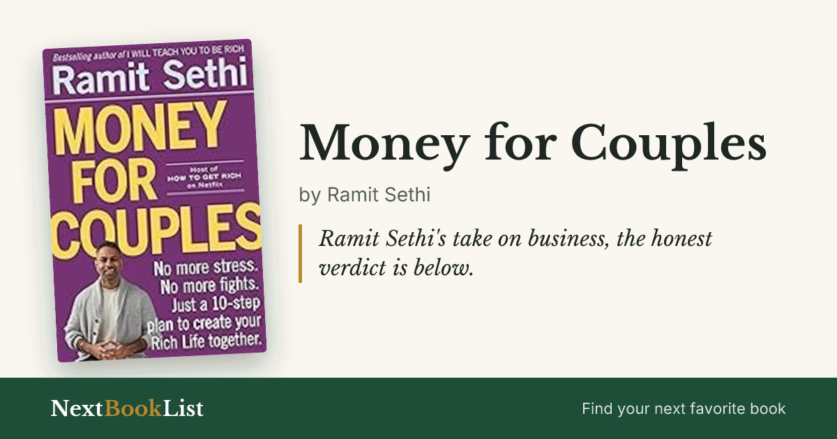 Money for Couples by Ramit Sethi: book review and summary