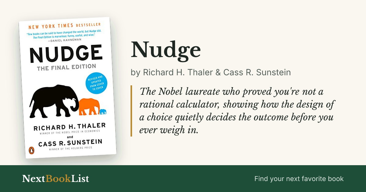 Nudge by Richard H. Thaler & Cass R. Sunstein: book review and summary