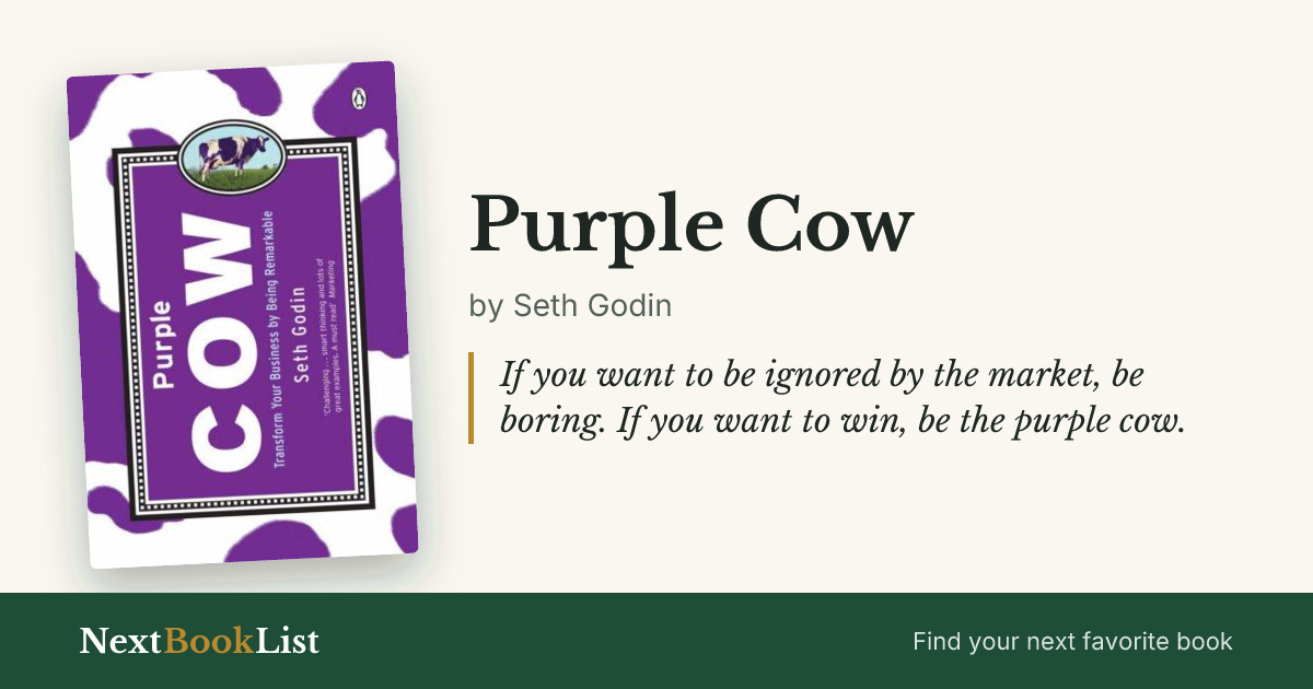 Purple Cow by Seth Godin: book review and summary
