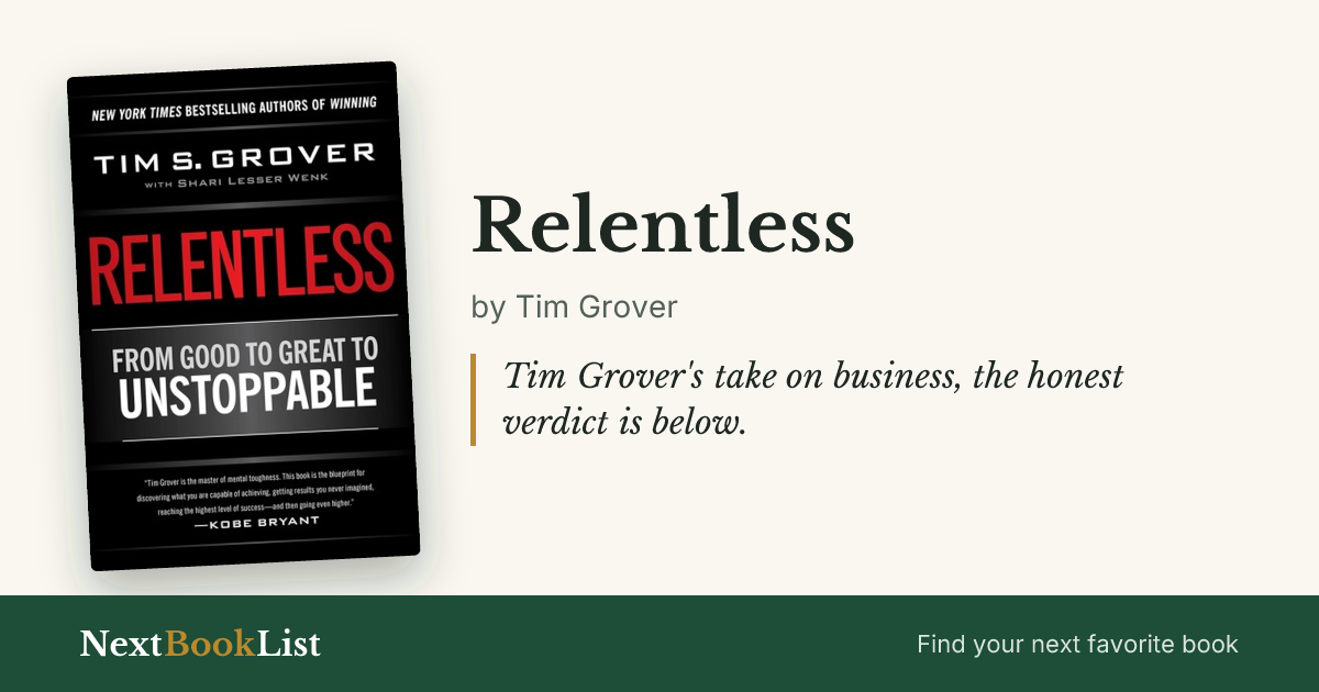 Relentless by Tim Grover: book review and summary