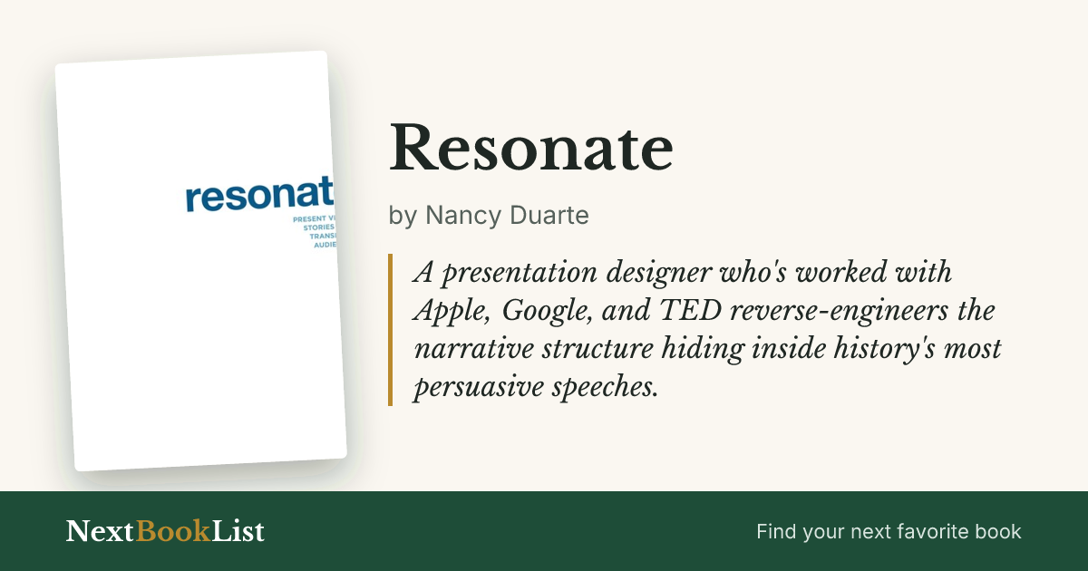 Resonate by Nancy Duarte: book review and summary