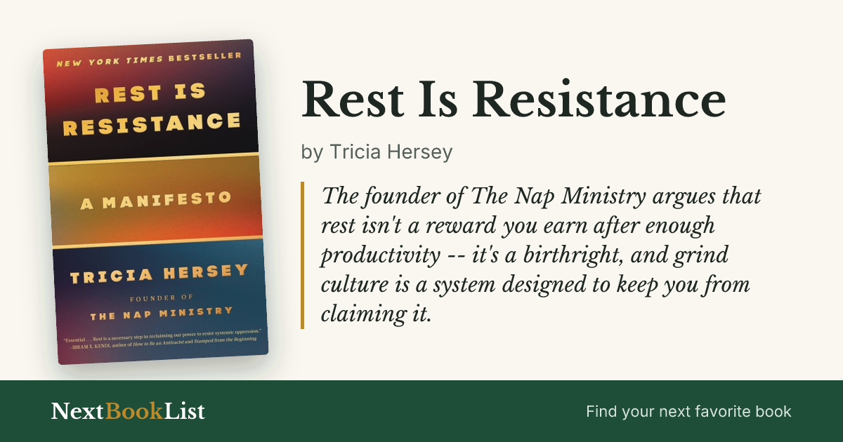 Rest Is Resistance by Tricia Hersey: book review and summary