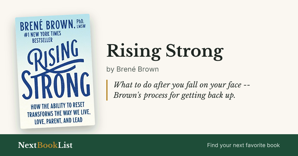Rising Strong by Brené Brown: book review and summary