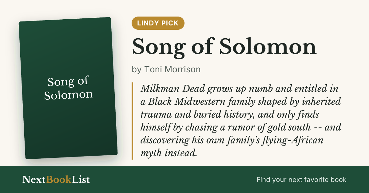 Song of Solomon by Toni Morrison: book review and summary