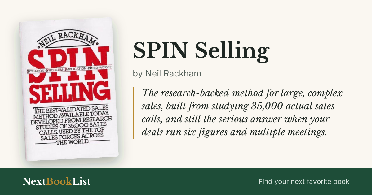 SPIN Selling by Neil Rackham: book review and summary