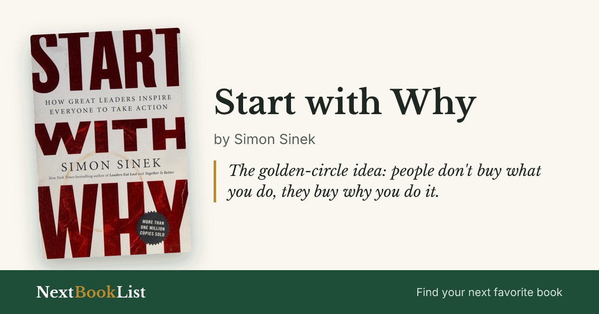 Start with Why by Simon Sinek: book review and summary