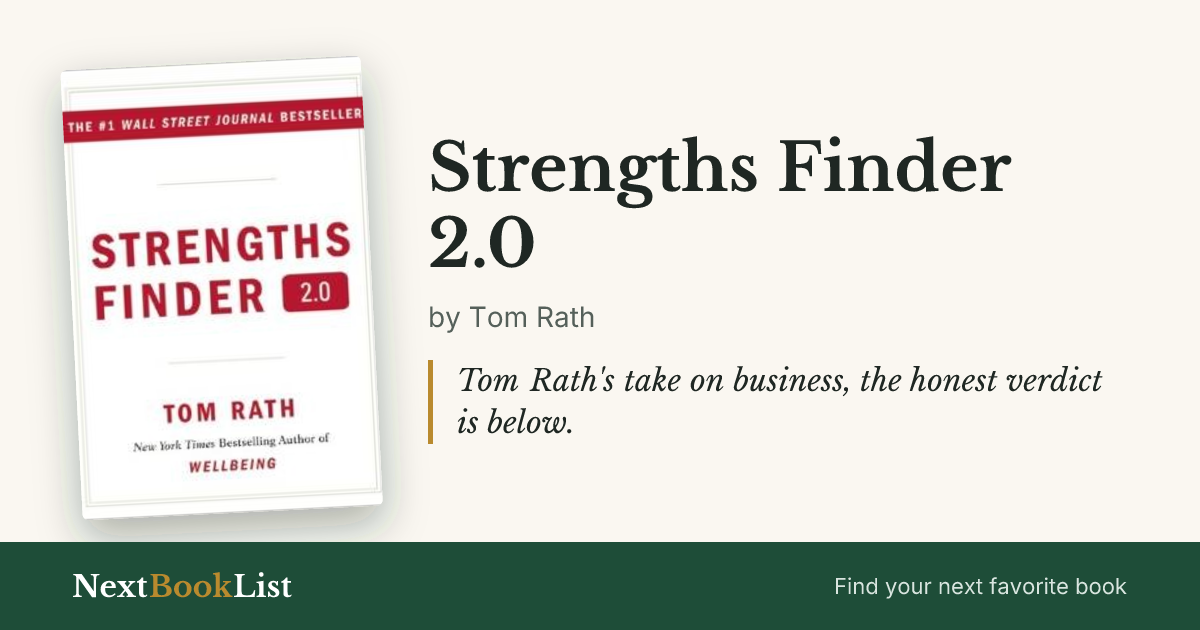 Strengths Finder 2.0 by Tom Rath: book review and summary
