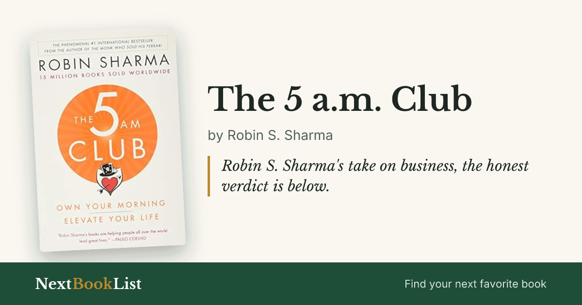 The 5 a.m. Club by Robin S. Sharma: book review and summary