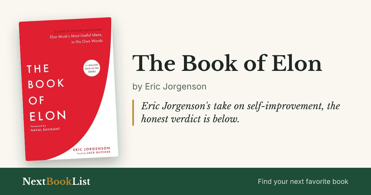 The Book of Elon by Eric Jorgenson: book review and summary