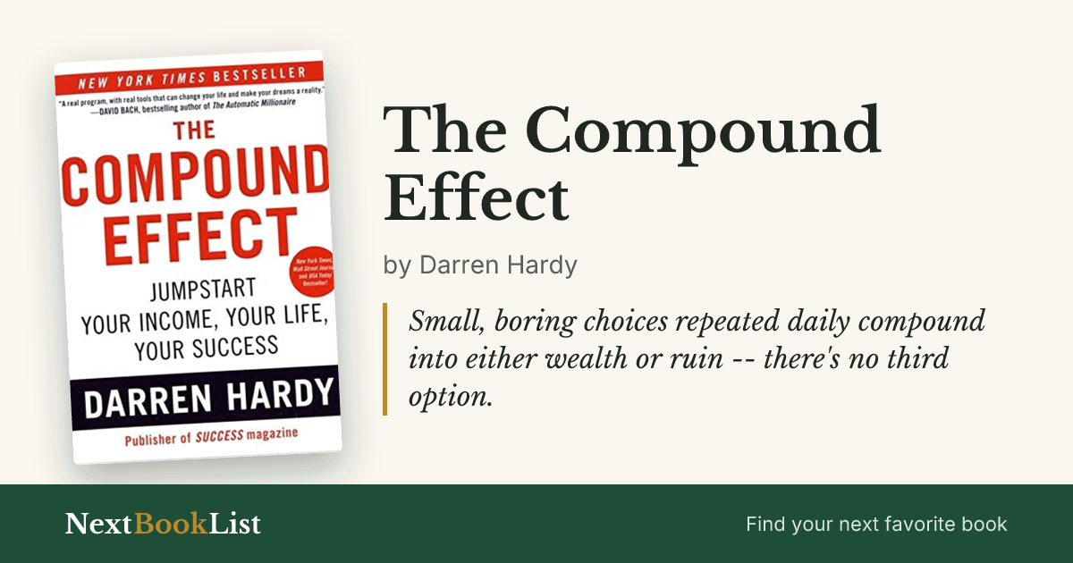 The Compound Effect by Darren Hardy: book review and summary