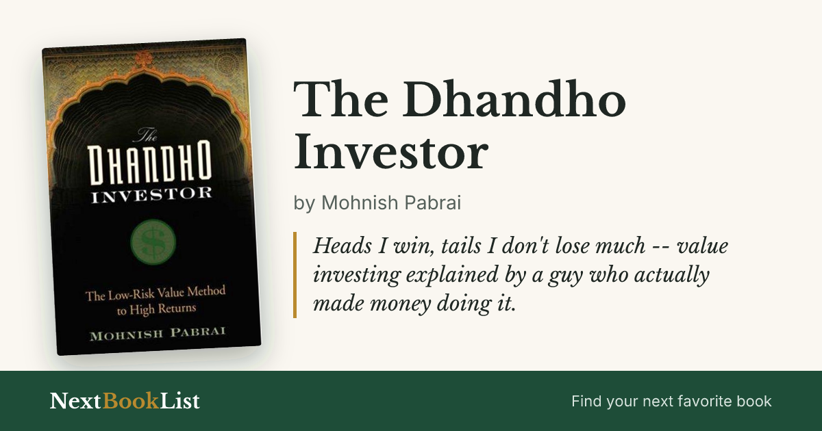 The Dhandho Investor by Mohnish Pabrai: book review and summary