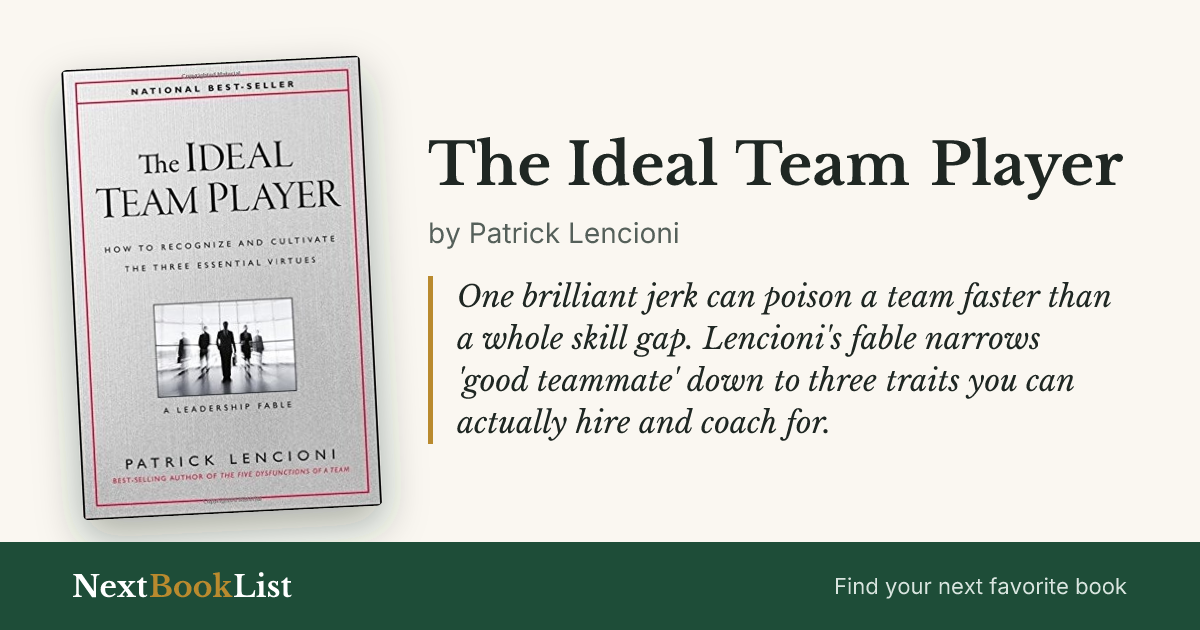 The Ideal Team Player by Patrick Lencioni: book review and summary