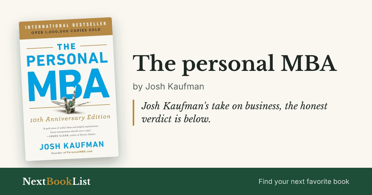 The personal MBA by Josh Kaufman: book review and summary