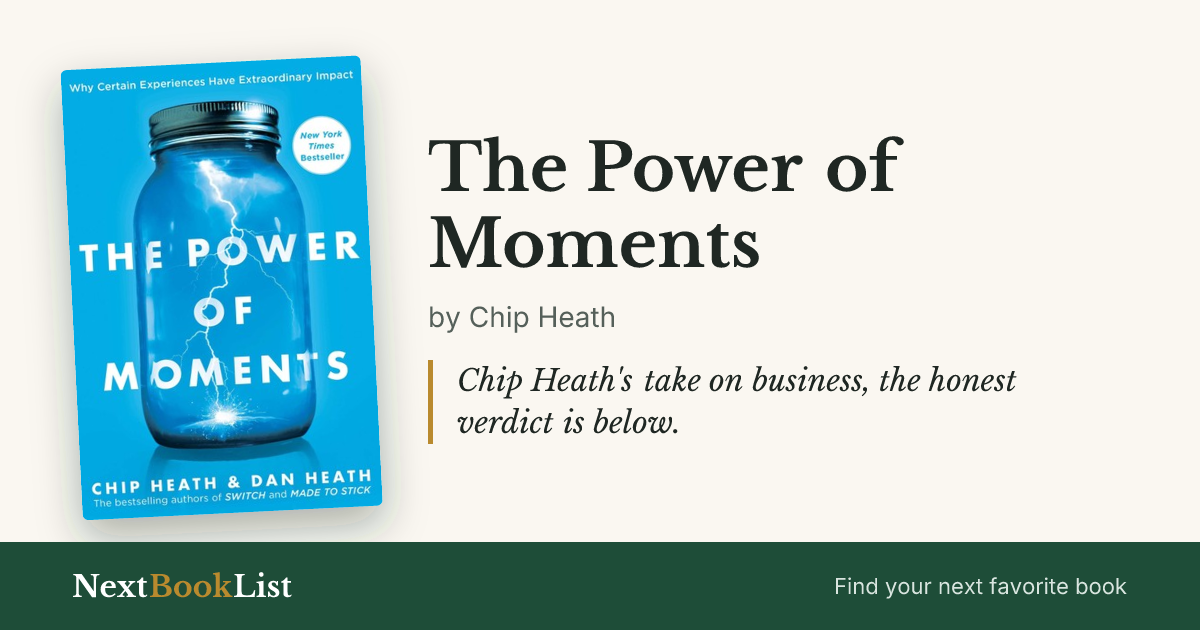 The Power of Moments by Chip Heath: book review and summary