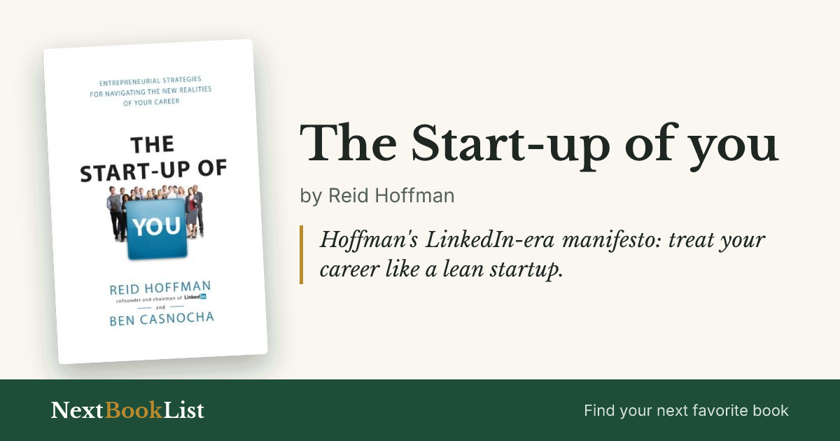 The Start-up of you by Reid Hoffman: book review and summary