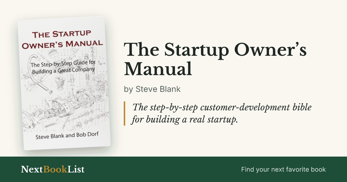 The Startup Owner’s Manual by Steve Blank: book review and summary